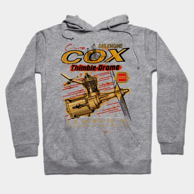 Cox .049 Thimble Drome model Engines USA Hoodie by Midcenturydave